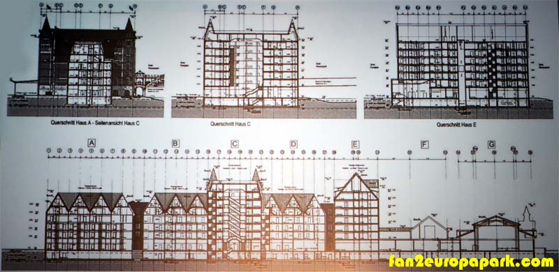 Plans de l'hotel du parc aquatique