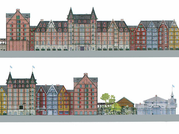 Plans de l'hotel du parc aquatique