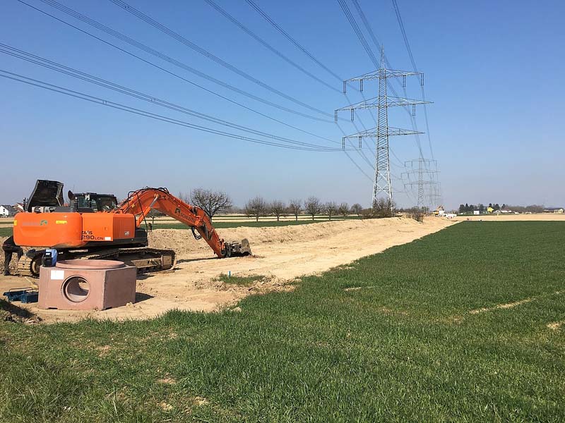 Travaux préparatoires pour le parc aquatique...